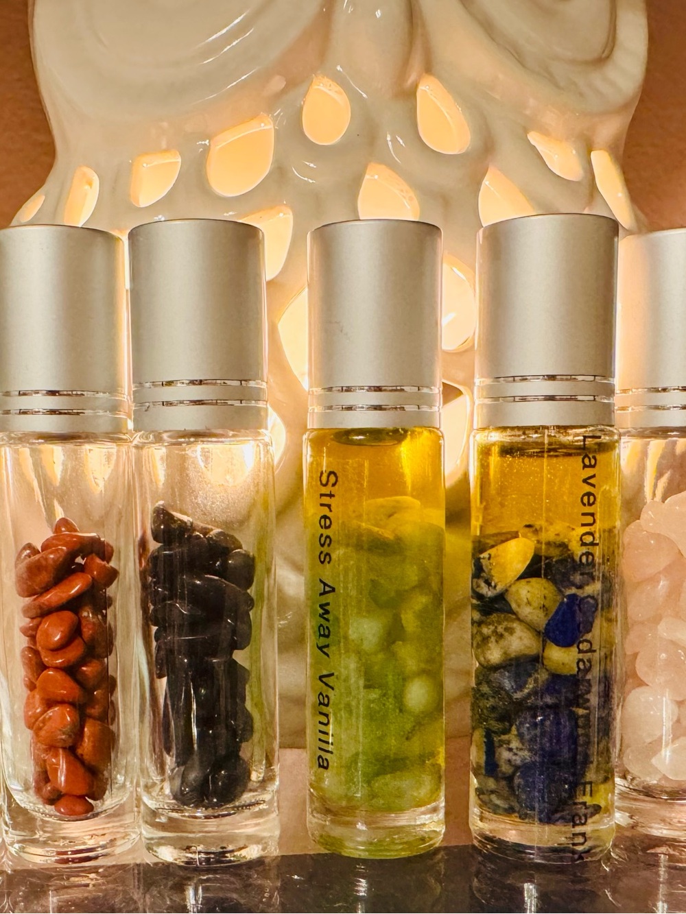 Custom Young Living Crystal-Infused Essential Oil Roller | 10ml